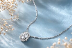 Current Trends: Unlock the Elegance of 1ct Diamond Hidden Halo Necklaces Now